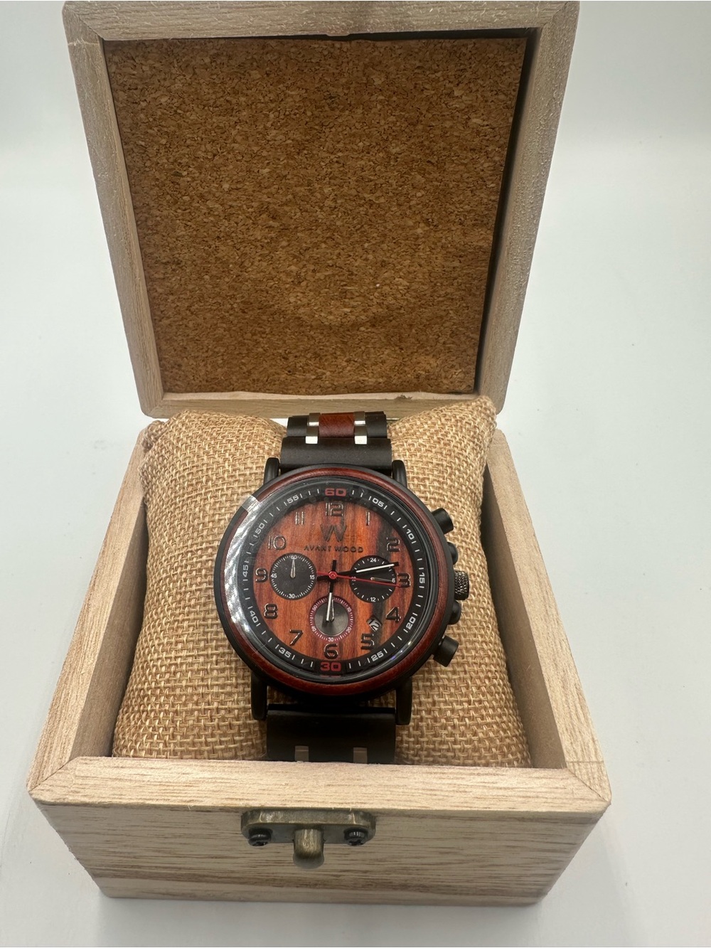 Avant Wood Big Pilot Rose Chronograph Watch - Picture 3 of 4